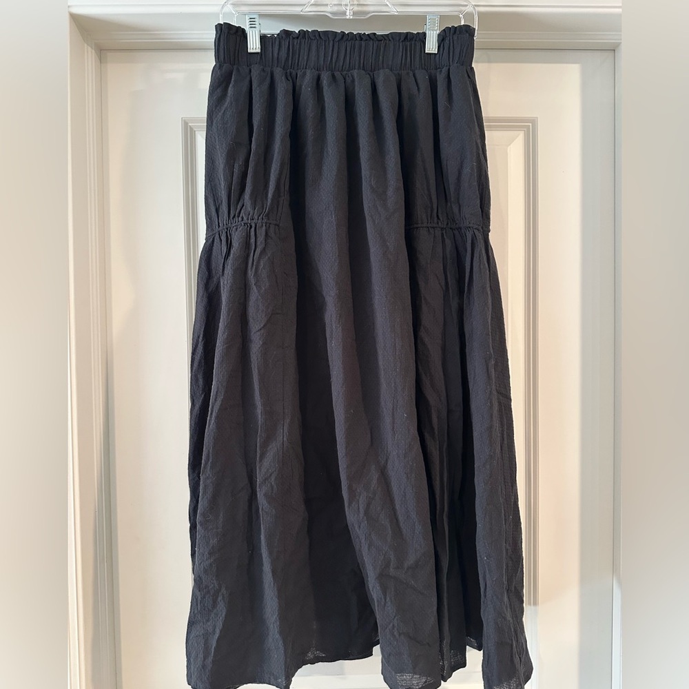 Women's Black Tiered Maxi Skirt